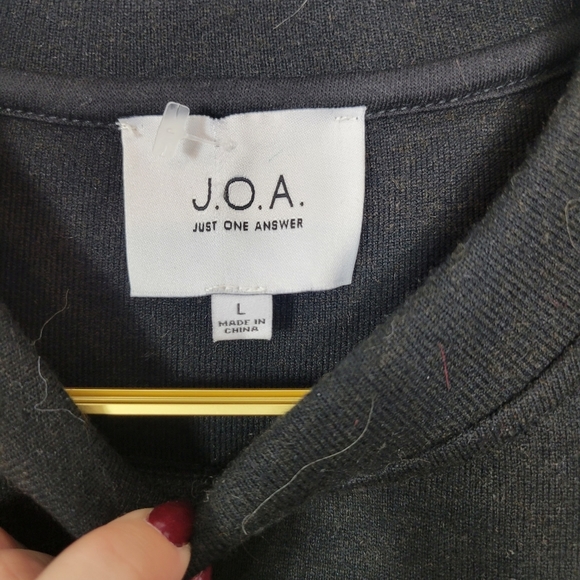 Large JOA Black Ruffle Dress Wool Blend - Picture 2 of 8